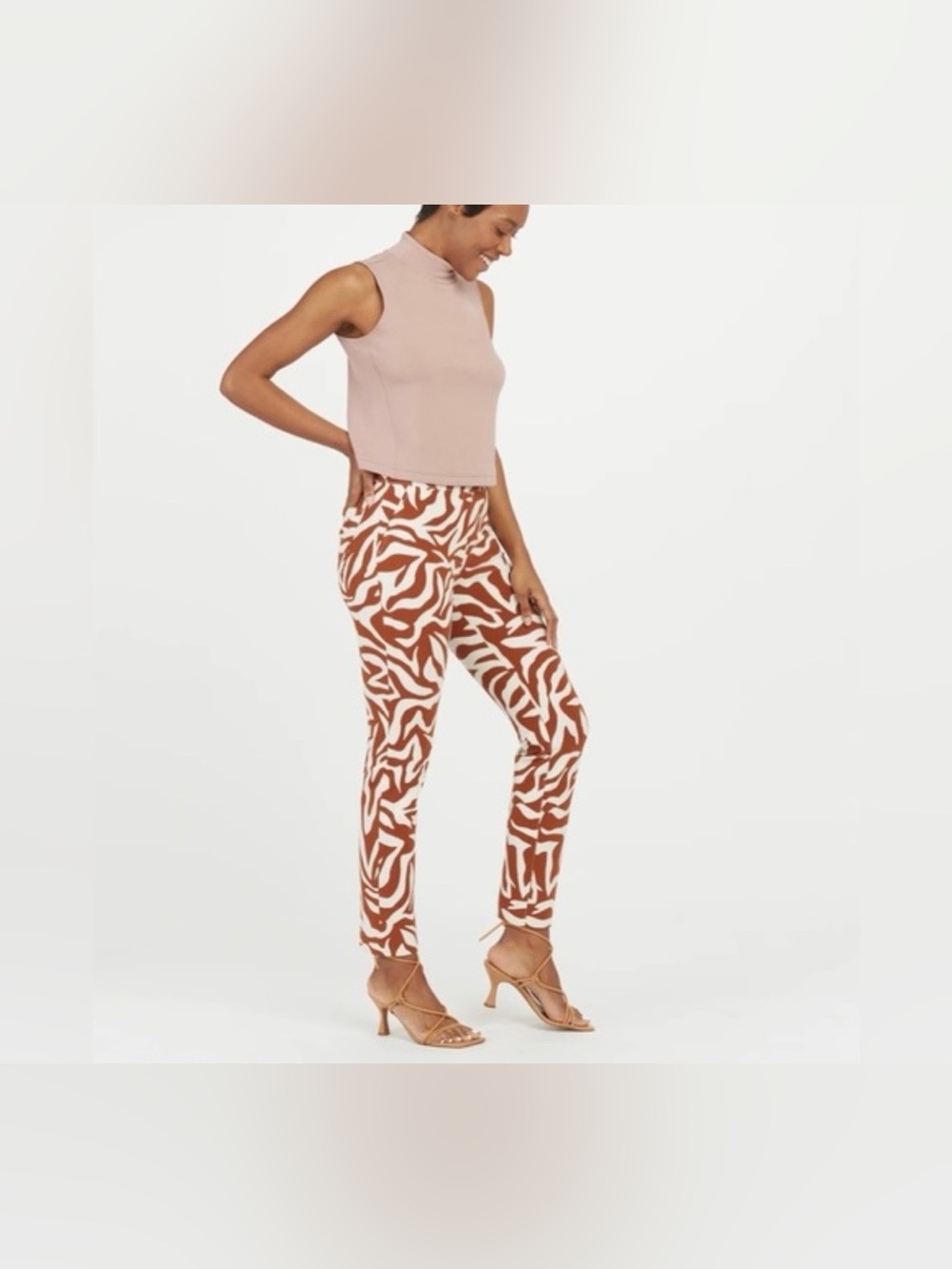 SPANX Clay Zebra Ankle Pants
